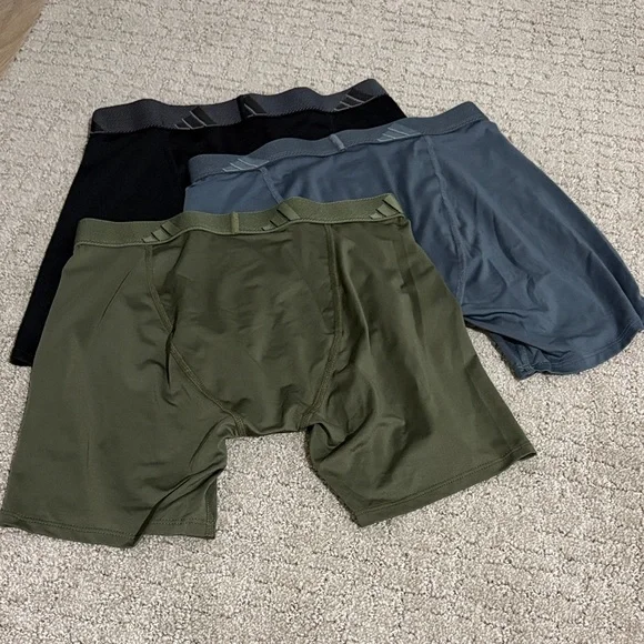 adidas Men's Boxer Briefs - Black, Blue, Olive - Picture 3 of 3